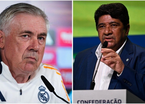 Chủ tịch LĐBĐ Brazil nói lời 'gan ruột' về HLV Ancelotti