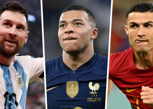Ronaldo và Messi kém xa Mbappe ở tuổi 26