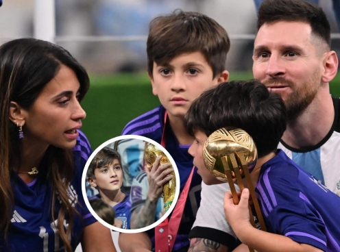 Con trai cả Messi thể hiện 'sức hút' trên sân bóng, các cô nàng chỉ biết đỏ mặt