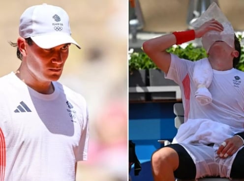 Tay vợt người Anh thua cuộc, chỉ trích ban tổ chức vấn đề nước uống