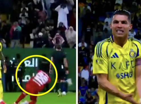 Ronaldo phát điên với trọng tài vì thẻ đỏ tranh cãi của Jhon Duran