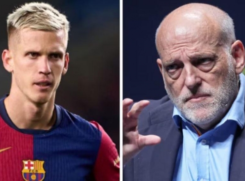 Chủ tịch La Liga đe dọa hủy hợp đồng của Dani Olmo với Barca