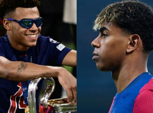 Lamine Yamal bị sao PSG đánh bại