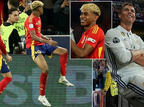 Lập cú đúp, Yamal lần thứ 2 'bắt chước' Ronaldo