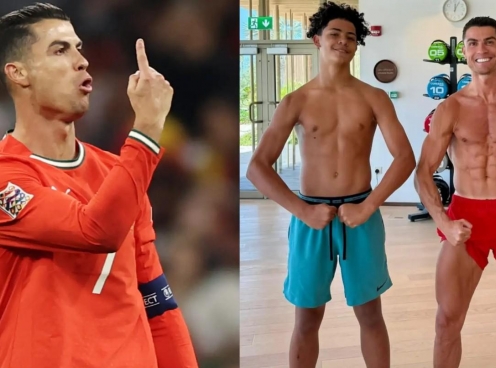 Con trai Ronaldo gây kinh ngạc