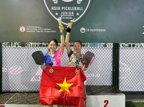 Bộ đôi Việt Nam vô địch Giải pickleball thiếu niên châu Á mở rộng 2025