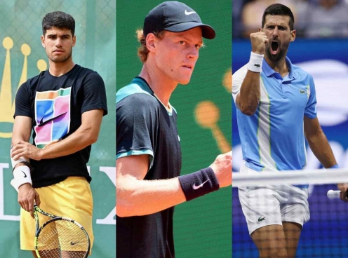 Alcaraz bắt kịp Sinner, Djokovic 'bay' khỏi top 5 thế giới