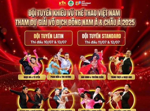 Hơn 3000 vận động viên dự Giải Khiêu vũ thể thao quốc tế Vietnam Dancesport Festival 2025