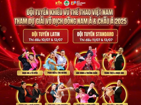 Hơn 3000 vận động viên dự Giải Khiêu vũ thể thao quốc tế Vietnam Dancesport Festival 2025