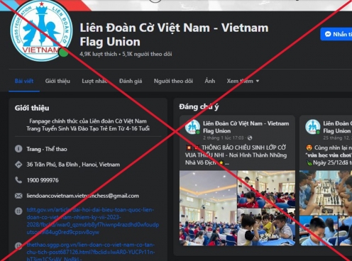 Bật cười trước thủ đoạn của trang Facebook giả mạo Liên đoàn Cờ Việt Nam
