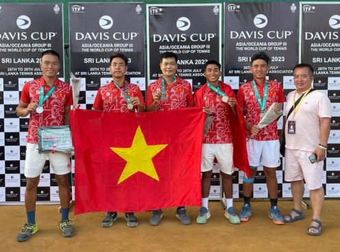 Đánh bại Indonesia, tennis Việt Nam có thắng lợi đầu tay ở Davis Cup 2024