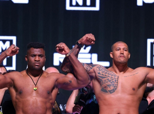 Ngannou 'nhẹ kí' hơn Ferreira trước ngày trở lại sàn MMA