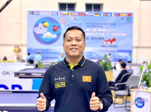 Cơ thủ Việt Nam ghi dấu ấn ở World Cup carom 3 băng với hai chiến thắng 'hủy diệt'