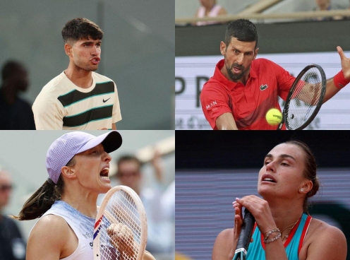 Xác định các tay vợt lọt tứ kết Roland Garros 2025
