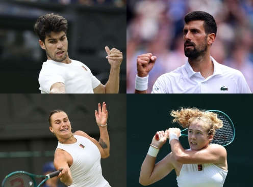 Xác định các tay vợt góp mặt ở tứ kết Wimbledon 2025