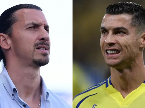 Ibrahimovic phản ứng gay gắt với Ronaldo vụ nói Ligue 1 không bằng SPL