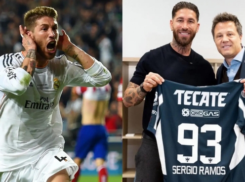 Sergio Ramos chế giễu Atletico Madrid bằng số áo mới