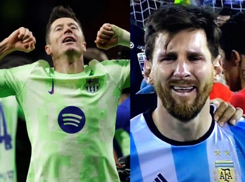 Thành tích của Messi bị Lewandowski san bằng