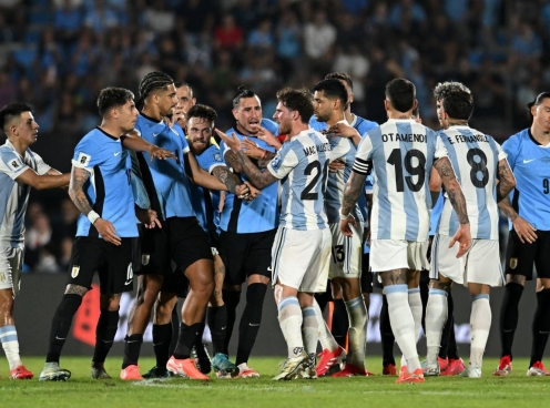 Xô xát nảy lửa trận Argentina vs Uruguay