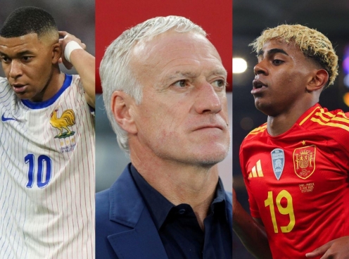 HLV Deschamps thốt lên đúng 1 từ khi so sánh Yamal với Mbappe