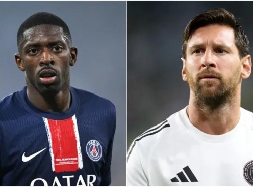Messi bị Dembele 'lột sạch' đồ trên người