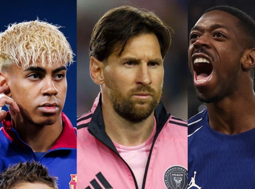 Cầu thủ xuất sắc nhất 2025: Dembele top 2, Messi góp mặt