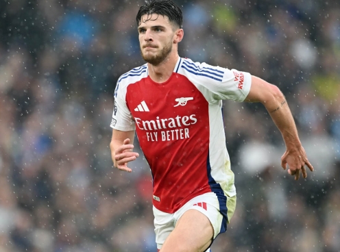 Vì sao Declan Rice vắng mặt khi Arsenal hòa Liverpool?