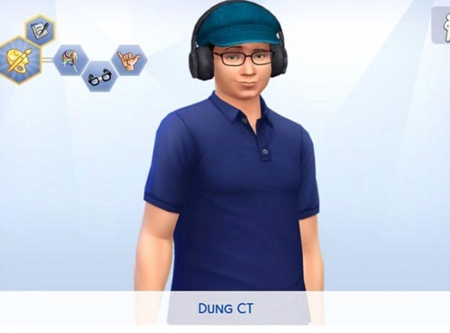Fan mô phỏng ngoại hình của Dũng CT và team Đụt trong game Sims 4