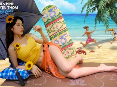 Tuyển thủ Mina Young của SBTC Esports cosplay Leona Tiệc Bể Bơi khiến các fan mê mẩn