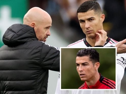 Ronaldo cay cú, xích mích với Ten Hag vì đôi bông tai