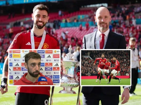 Bruno Fernandes xin lỗi Erik ten Hag