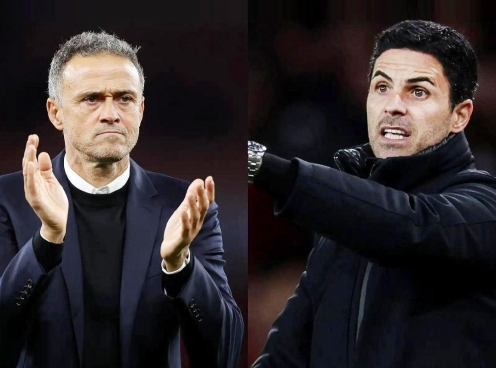 HLV Enrique phản pháo Arteta về phát ngôn Arsenal tốt hơn PSG