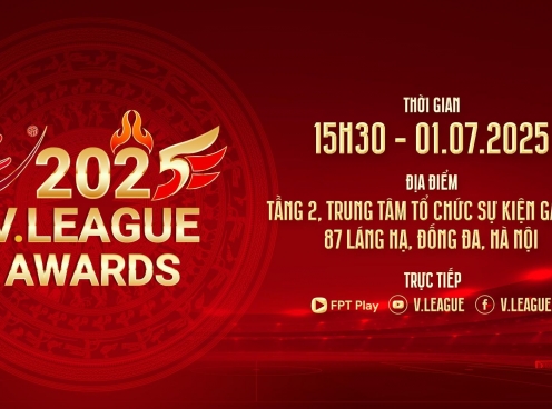 Trực tiếp Lễ trao giải V.League Awards 2025