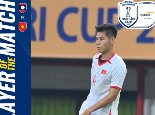 AFF vinh danh 1 cầu thủ U23 Việt Nam sau trận thắng Lào