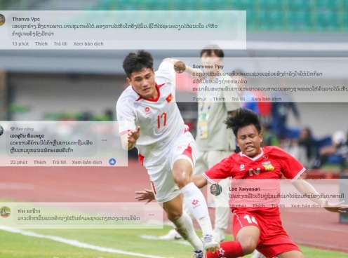 CĐV Lào đồng loạt phản ứng sau trận thua U23 Việt Nam