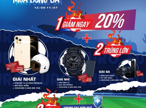 “Cuồng nhiệt mùa bóng đá” - Cơ hội nhận iPhone 12 Pro Max cực đỉnh tại Anh Khuê Watch