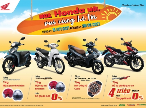 Honda bán hơn 1 triệu xe trong 7 tháng đầu năm, chiếm lĩnh thị trường xe máy Việt