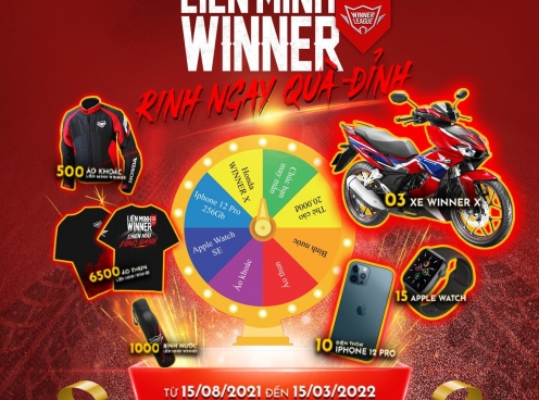 Honda Việt Nam tặng xe Winner X và Iphone 12 Pro cho người tham gia Liên minh Winner