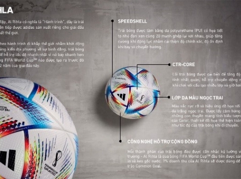 adidas Al Rihla là trái bóng chính thức của giải đấu lớn nhất hành tinh FIFA World Cup 2022