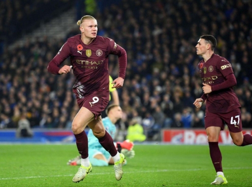 Haaland lập công, Man City vẫn thua ngược Brighton