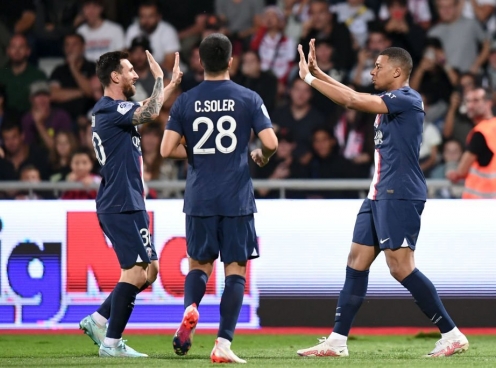 Messi giúp Mbappe lên đỉnh Ligue 1 trong ngày PSG đại thắng