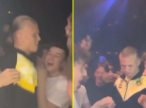 VIDEO: Haaland mặc nguyên áo thi đấu 'quẩy cực sung' trong tiệc chia tay Dortmund