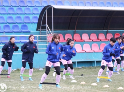 U20 nữ Việt Nam chuẩn bị cho trận ra quân gặp 'núi cao' Nhật Bản