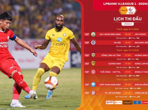 Vòng 8 V-League 2024/25: Kịch tính cuộc đua top đầu