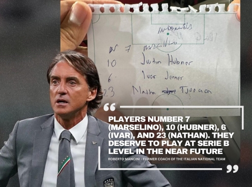 HLV Roberto Mancini chỉ thẳng 4 cầu thủ hay nhất Indonesia