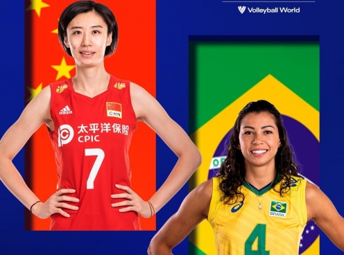 Lịch thi đấu bóng chuyền nữ VNL hôm nay, ngày 28/6: Trung Quốc vs Brazil