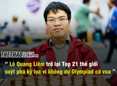 Kỳ thủ Lê Quang Liêm trở lại Top 21 cờ vua thế giới