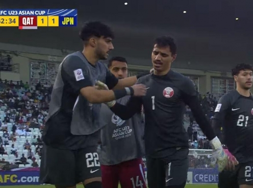 Trực tiếp U23 Qatar 1-1 U23 Nhật Bản: Thủ môn Qatar nhận thẻ đỏ