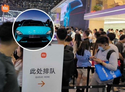 Xe điện Xiaomi SU7 khiến người dùng ‘phát sốt’, chờ hàng giờ đồng hồ chỉ để được chiêm ngưỡng