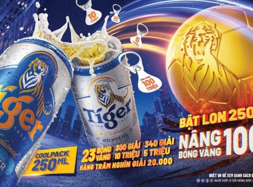 Tiger Beer khuấy động mùa bóng đá cuồng nhiệt với cơ hội trúng bóng vàng 100 triệu